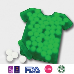 T-shirt shaped mint card